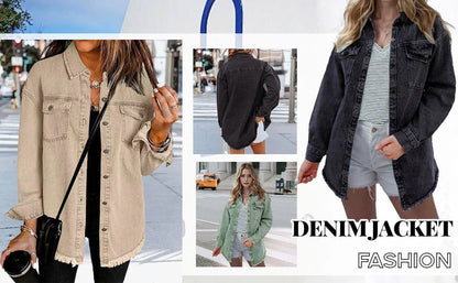 Mia – Street-Style-Jeansjacke mit Raw-Cut-Design