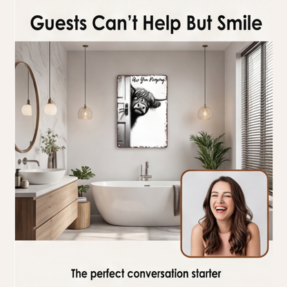 WallWhimsy – Verwandeln Sie Badezimmer sofort mit stilvollen, lustigen Metallschildern