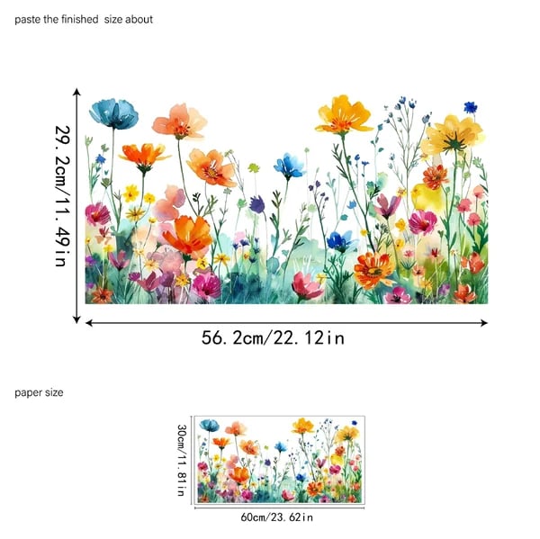 VividBlossom – Floraler Fensteraufkleber für lebendige Dekoration