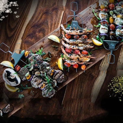 GrillSavant – 3-zackiges Spießwerkzeug für müheloses Grillen