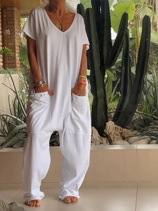 Yvonne – Lässiger Sommer-Jumpsuit mit atmungsaktiver Baumwollpassform
