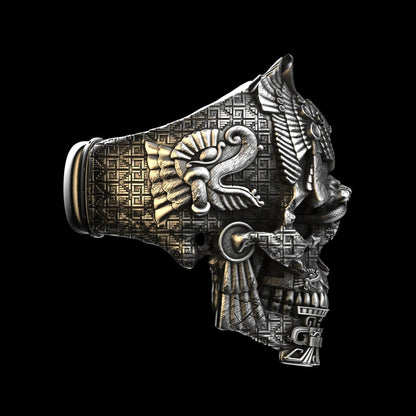 GrimSkull – Handgefertigter Sterlingsilberring für einen markanten Stil