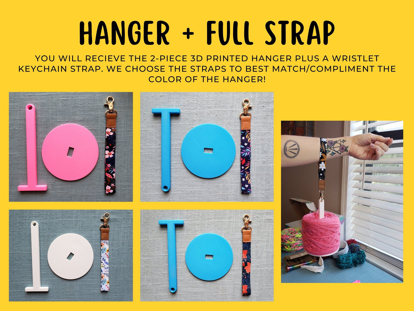 YarnMate™ - Tragbarer Handgelenk-Wollhalter