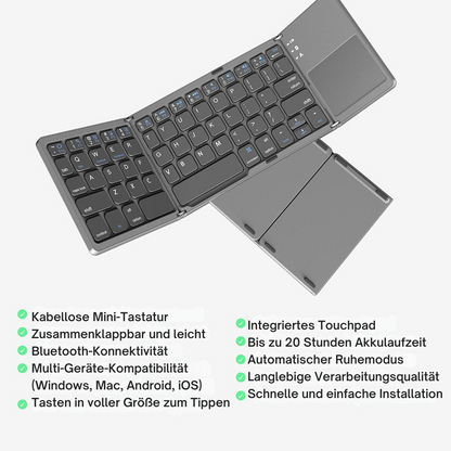 TypeGlide – Schnell überall arbeiten mit ultrakompakter faltbarer Tastatur