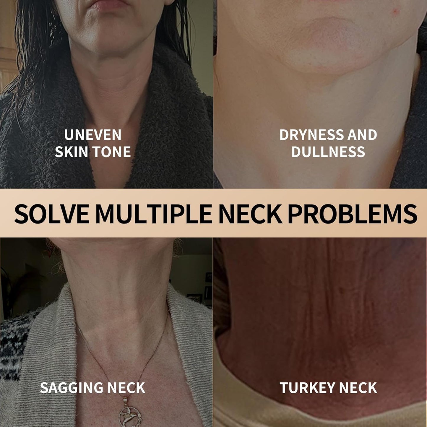NeckLuxe – Straffende Hals- &amp; Dekolletécreme Mit Massagekopf Für Jugendlich Glatte Haut | 1+1 Gratis