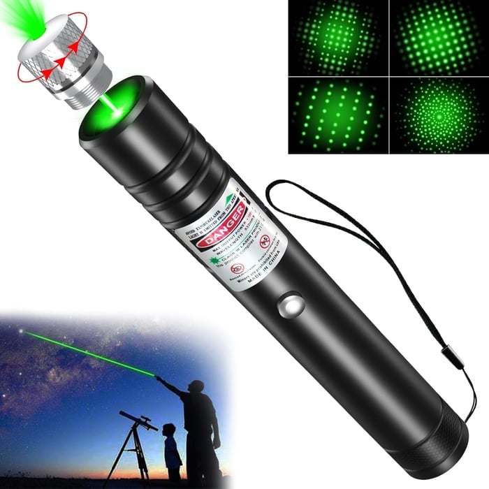 LaserGlow - Rot-Grüner Laserpointer mit starkem Strahl