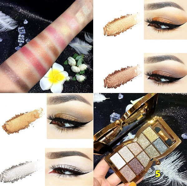 LuxeGlitters – Glitzer-Lidschattenpalette mit 10 Farbtönen für strahlende Looks
