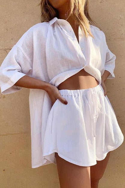 BreezyCotton – Damen-Set aus Baumwolloberteil und Shorts mit leichtem Tragekomfort