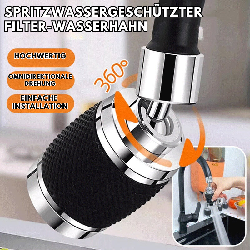 QuickRinse – 360° drehbarer Wasserhahnaufsatz für die Küche