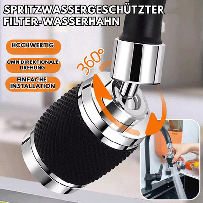 QuickRinse – 360° drehbarer Wasserhahnaufsatz für die Küche
