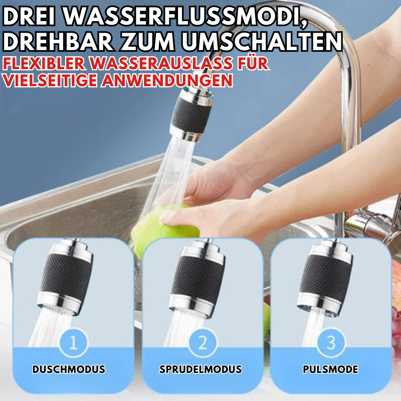 QuickRinse – 360° drehbarer Wasserhahnaufsatz für die Küche