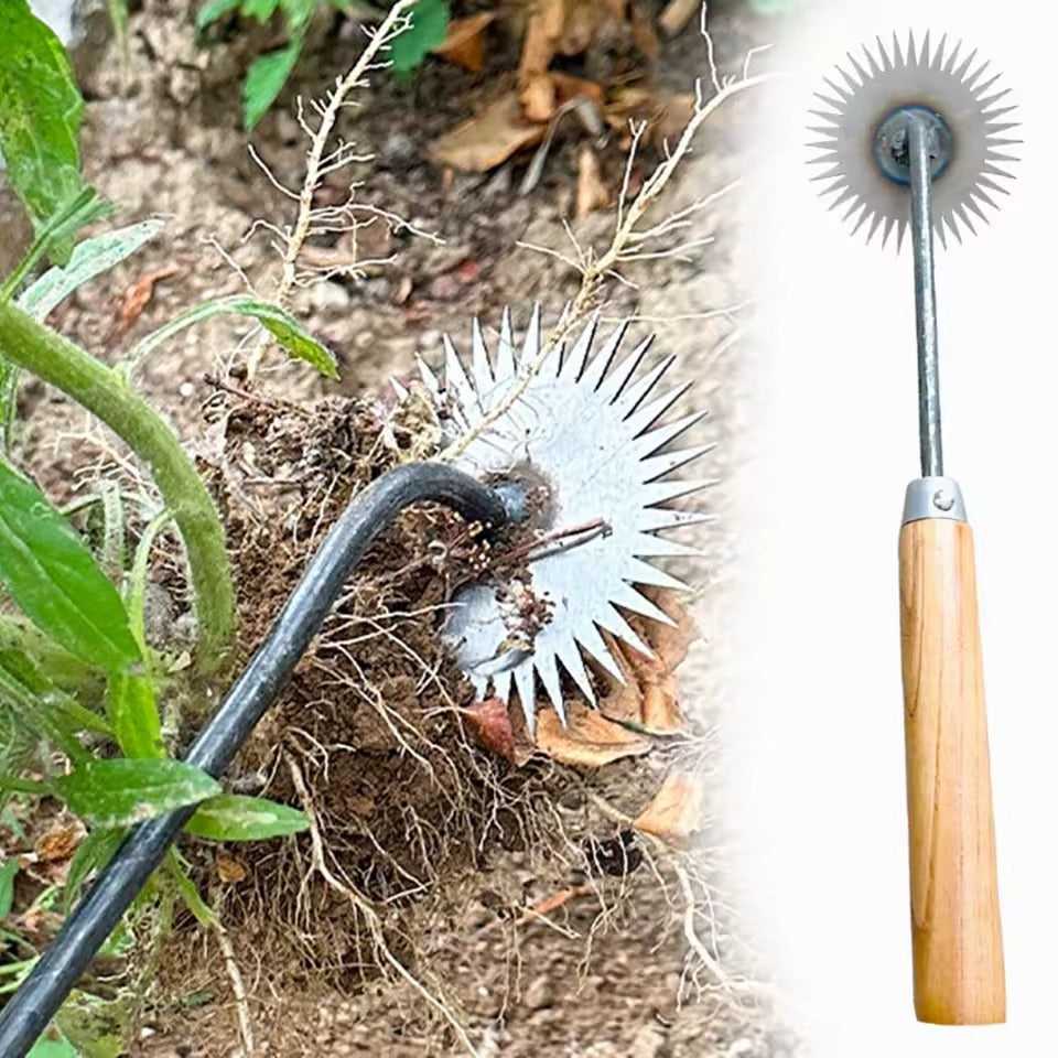 GardenPro – Ergonomische Sonnenblumenkelle mit Holzgriff zum einfachen Jäten