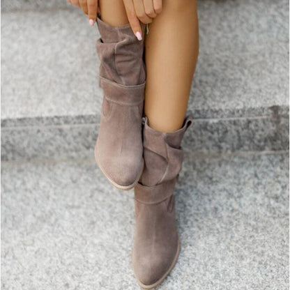 Lena – Ankle Boots mit niedrigem Absatz und Reißverschluss für ganztägigen Komfort