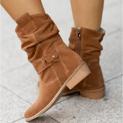 Lena – Ankle Boots mit niedrigem Absatz und Reißverschluss für ganztägigen Komfort