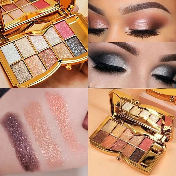 LuxeGlitters – Glitzer-Lidschattenpalette mit 10 Farbtönen für strahlende Looks