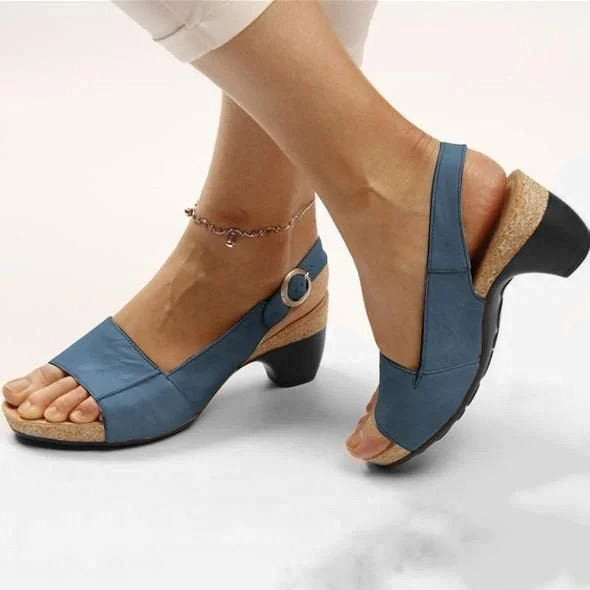 Rachel – Stylische Keilsandaletten mit klobigem Absatz und weicher Sohle