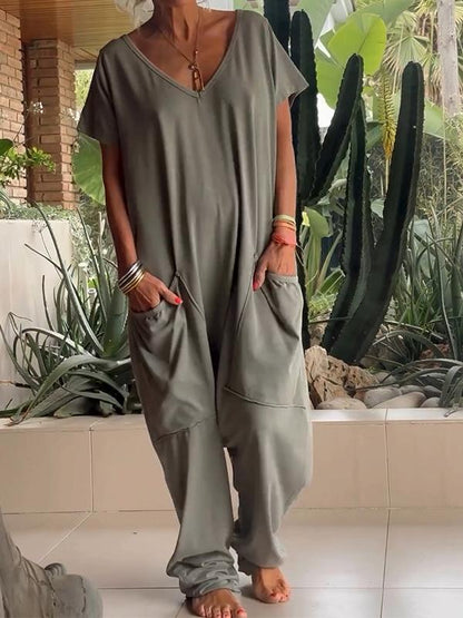 Yvonne – Lässiger Sommer-Jumpsuit mit atmungsaktiver Baumwollpassform