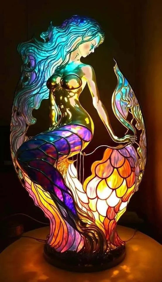 WildGlow – Tier-Regenbogenlampe mit Buntglasdesign