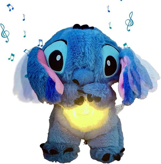 DreamBuddy – Weiches Stitch Plüschtier mit beruhigenden Lichtern und Musik