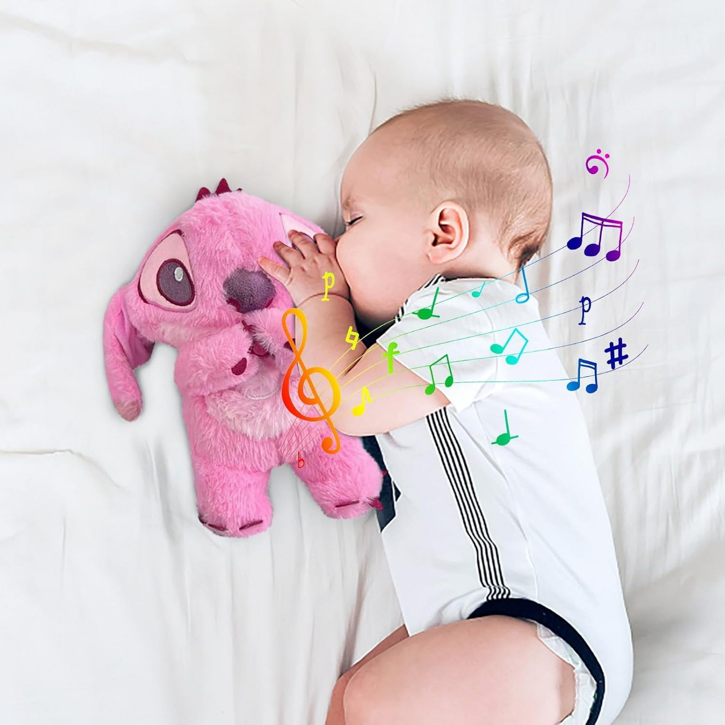 DreamBuddy – Weiches Stitch Plüschtier mit beruhigenden Lichtern und Musik