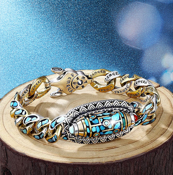 ZenBand – Türkises Armband mit Mantra für heilende Energie