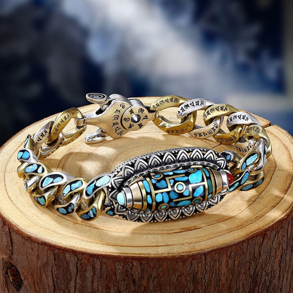 ZenBand – Türkises Armband mit Mantra für heilende Energie