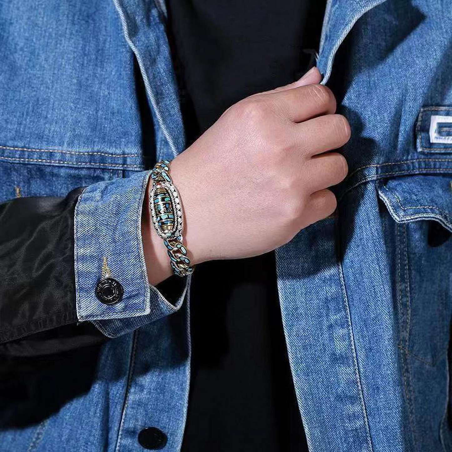 ZenBand – Türkises Armband mit Mantra für heilende Energie