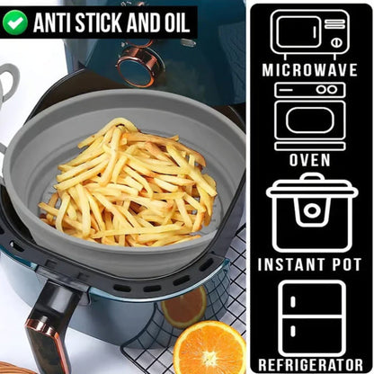 Silikon-Grillpfanne für Heißluftfritteusen – Gesund & leicht reinigen
