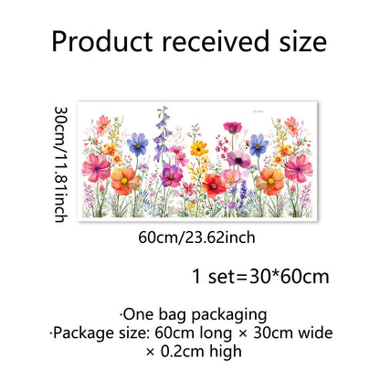 VividBlossom – Floraler Fensteraufkleber für lebendige Dekoration