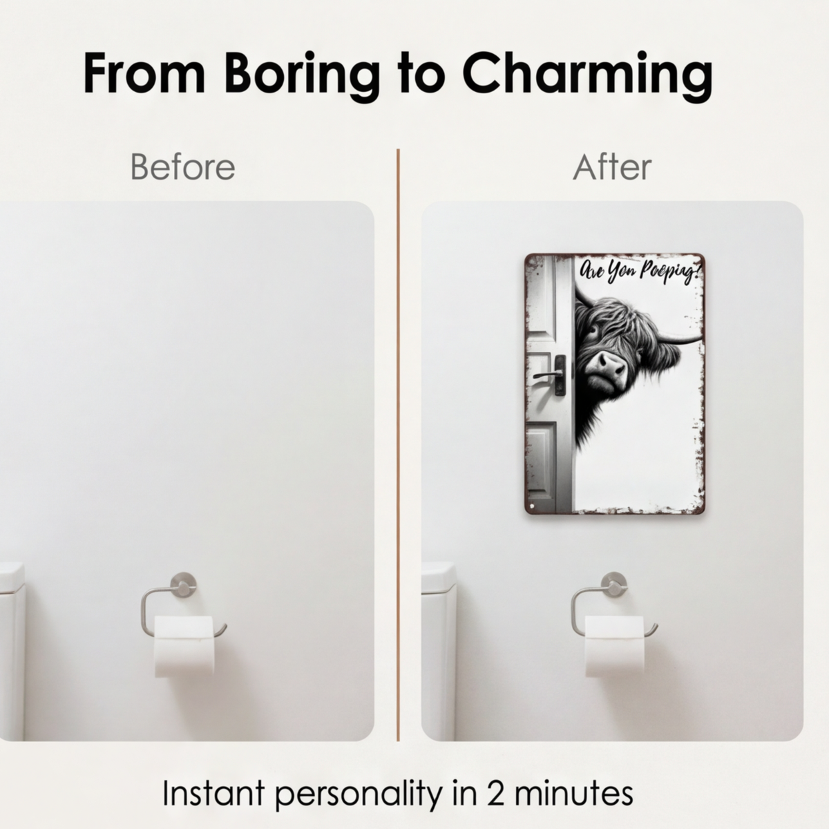 WallJoy – Badezimmer sofort mit charmanten Vintage-Schildern erhellen