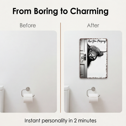 WallWhimsy – Verwandeln Sie Badezimmer sofort mit stilvollen, lustigen Metallschildern