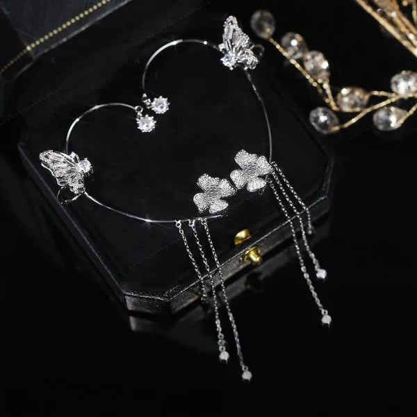 Lila – Butterfly Zirkon Ohrringe Set für zeitlose Eleganz