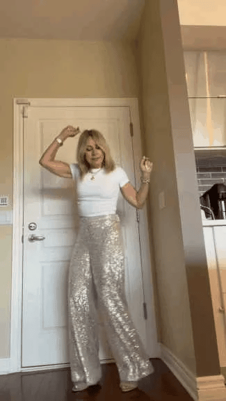 Amity – Glitzernde High-Waist-Hose für bequemen, stylischen Tragekomfort