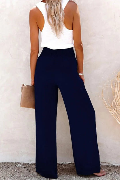 Talia – Hoch taillierte Sommerhose mit weitem Bein für mühelosen Style