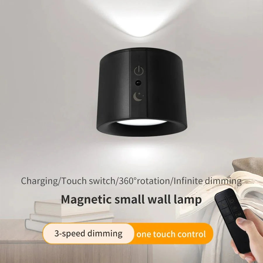 GlowEase – LED-Magnetwandlicht mit zwei Leuchtenköpfen und Fernbedienung