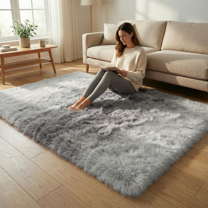 CozyNest – Ultraweicher Plüschteppich, der jeden Schritt wärmt und sichert