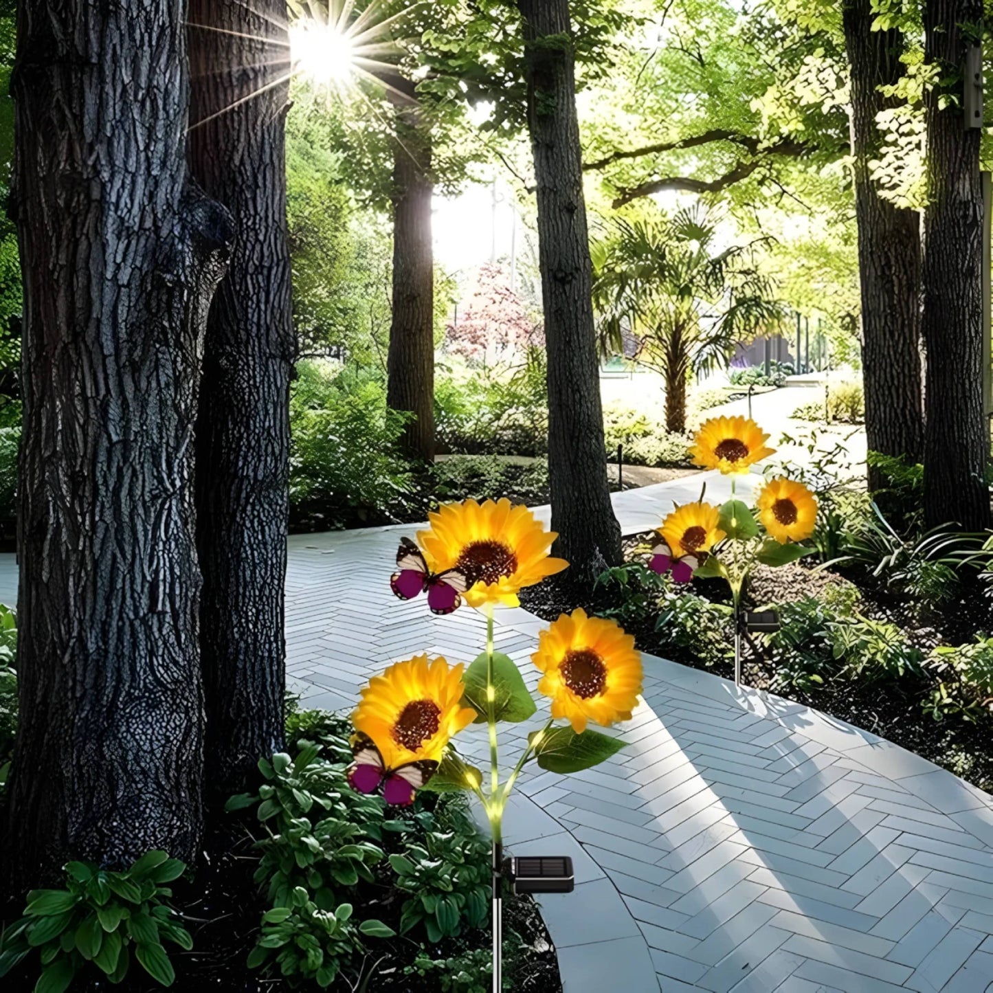 LumiFlora – Solarbetriebene Sonnenblumen-Gartenleuchte Mit Warmem Licht und Wetterfestem Design | 1+1 GRATIS