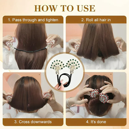 GleamPearl – Haarklammer für Duttfrisuren am Hinterkopf | 1+1 Gratis