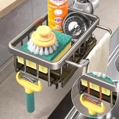 SinkTidy – Aluminium Spülbecken Organizer für eine ordentliche Küche