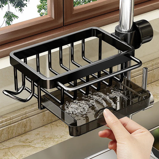 SinkTidy – Aluminium Spülbecken Organizer für eine ordentliche Küche