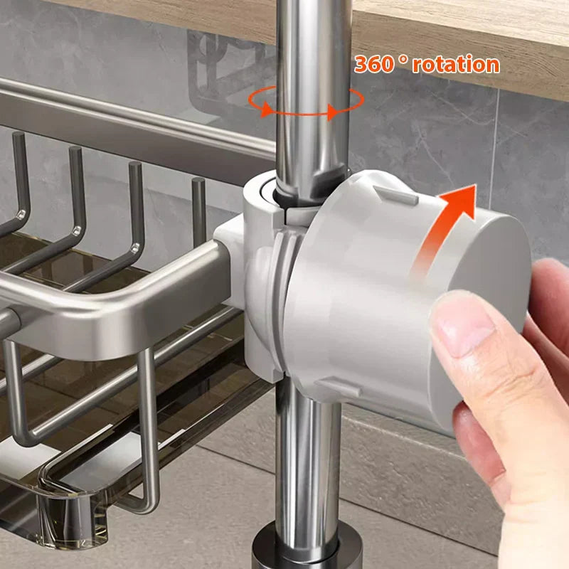 SinkTidy – Aluminium Spülbecken Organizer für eine ordentliche Küche