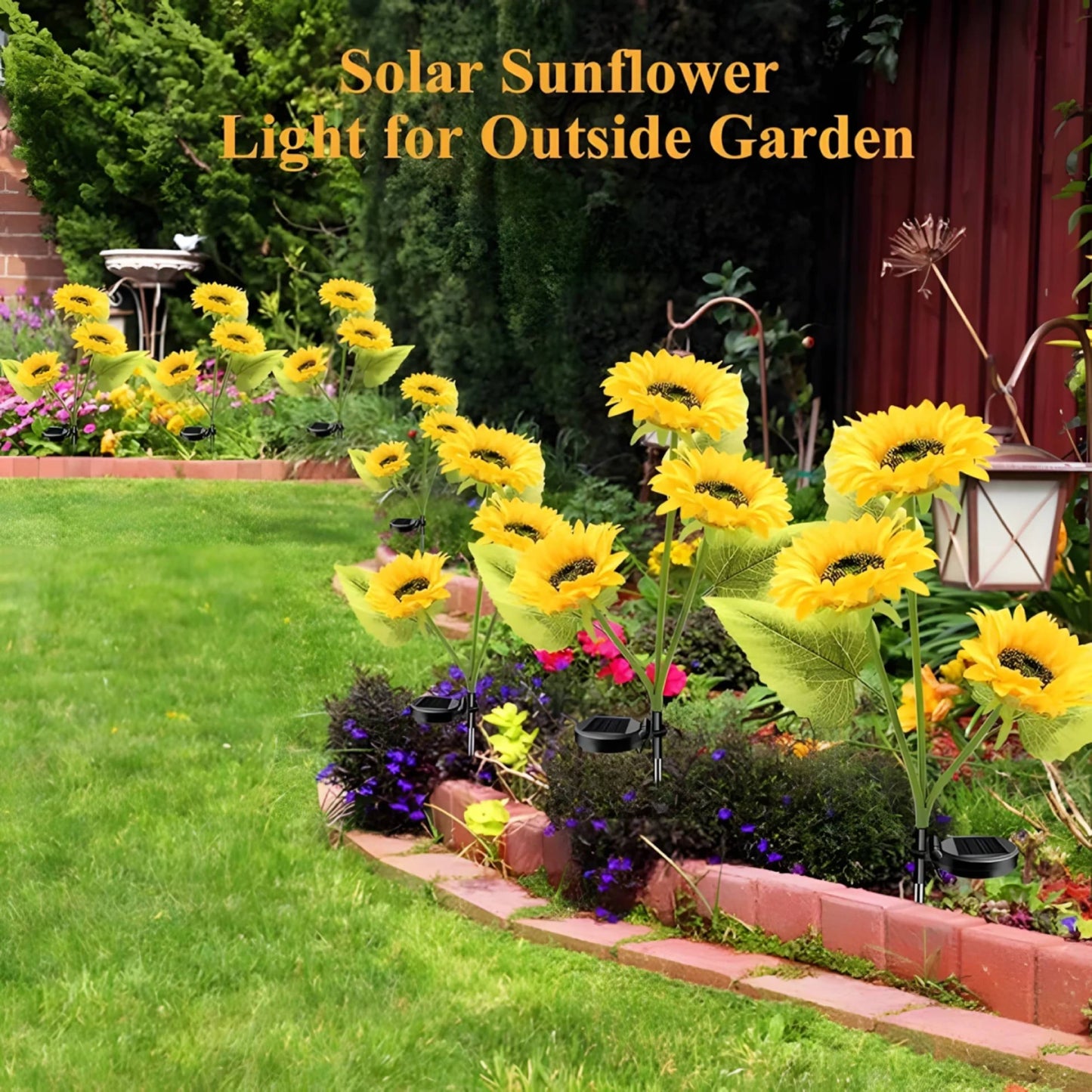 LumiFlora – Solarbetriebene Sonnenblumen-Gartenleuchte Mit Warmem Licht und Wetterfestem Design | 1+1 GRATIS