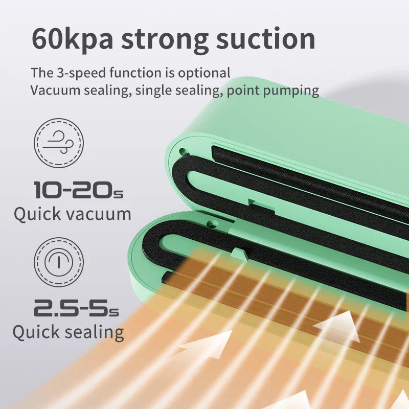 VacuSeal – Automatischer Lebensmittelversiegeler für längere Frische