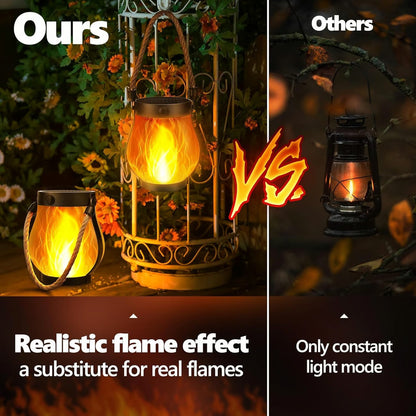 GlanzFlamme – Solar-Flackerlaterne mit zwei Lademodi