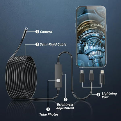 DetailCam – Flexible, wasserdichte HD-Inspektionskamera für Smartphones