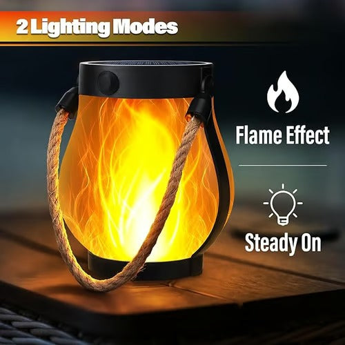 GlanzFlamme – Solar-Flackerlaterne mit zwei Lademodi