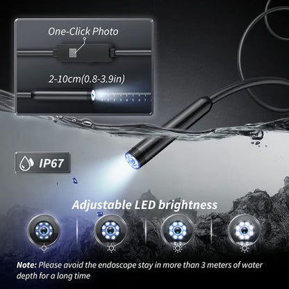 ScopeX – Endoskop-Inspektionskamera mit HD 1080p und LED-Beleuchtung