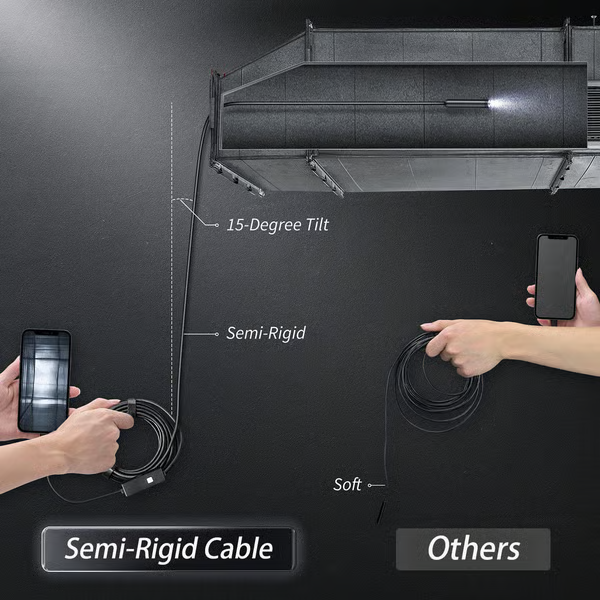 ScopeX – Endoskop-Inspektionskamera mit HD 1080p und LED-Beleuchtung