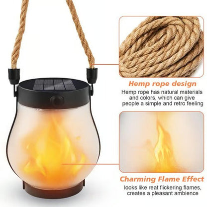 GlanzFlamme – Solar-Flackerlaterne mit zwei Lademodi