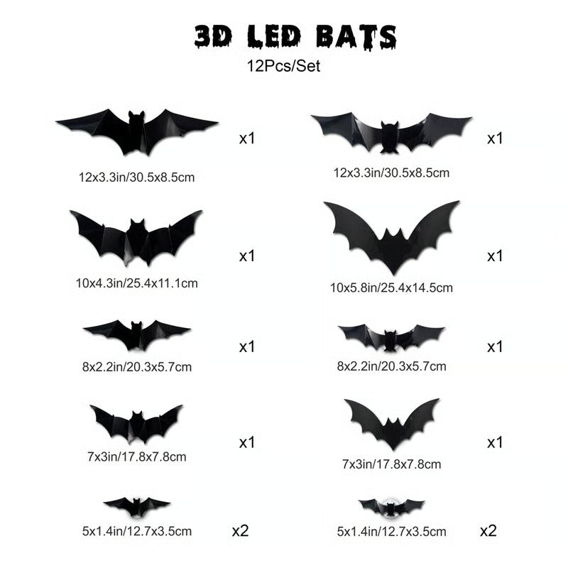 LumiBats – 3D LED Halloween bats for glowing spooky décor